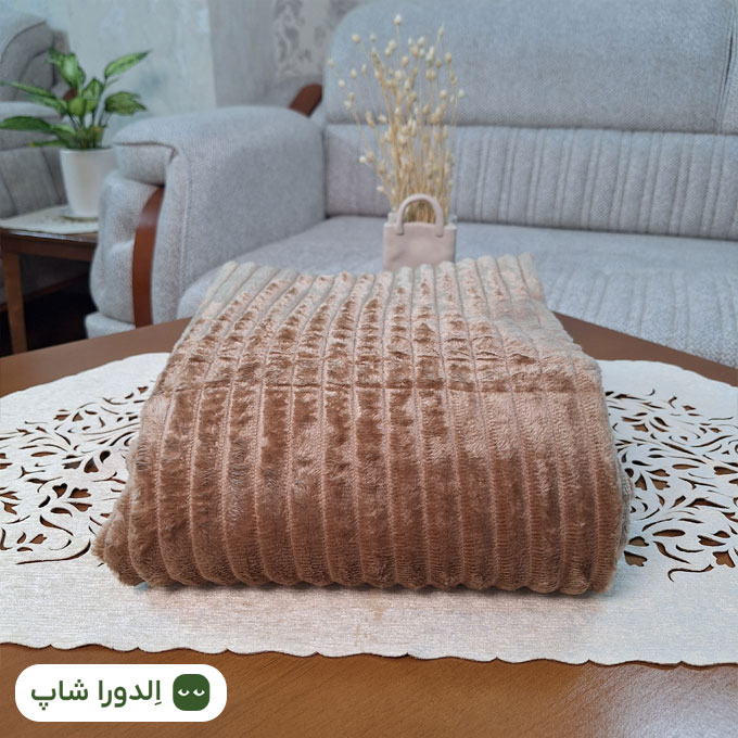 پتو مسافرتی ژله‌ای طرح پلیسه ای تک نفره